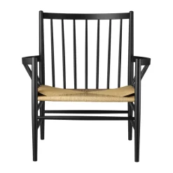 Fauteuil J82, Beech black painted-nature