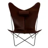 Fauteuil KS, structure noire, moka