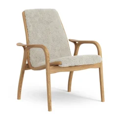 Fauteuil Laminett chêne huilé/peau de mouton, Moonlight (beige)