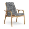 Fauteuil Laminett chêne huilé/peau de mouton, Scandinavian Grey (gris)