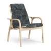 Fauteuil Laminett hêtre laqué/peau de mouton, Charcoal (gris foncé)