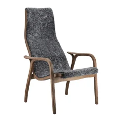 Fauteuil Lamino chêne/peau de mouton Special Edition, Rubio Monocoat Chocolate-Charcoal