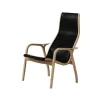 Fauteuil Lamino, Noir-cuir de selle-chêne huilé