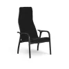 Fauteuil Lamino, Peau de mouton black-hêtre lasuré noir