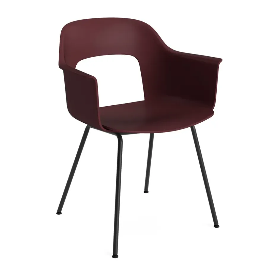 Fauteuil Layout Armchair 211, Bordeaux acier noirci
