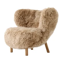 Fauteuil Little Petra VB1, Chêne huilé-Sheepskin honey