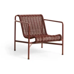 Fauteuil lounge bas Palissade Cord, Iron red