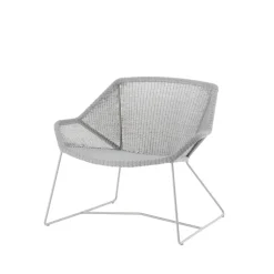 Fauteuil lounge Breeze weave, White grey