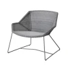 Fauteuil lounge Breeze weave, Light grey