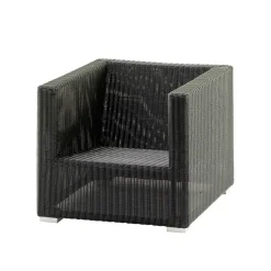 Fauteuil lounge Chester, Graphite