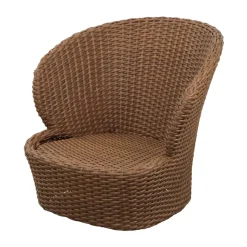 Fauteuil lounge Coast swivel, Umber brown (Flat Weave)