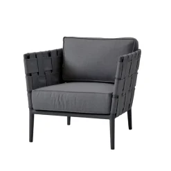 Fauteuil lounge Conic, Gris, incl. coussins