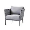 Fauteuil lounge Conic, Light grey, incl. coussins