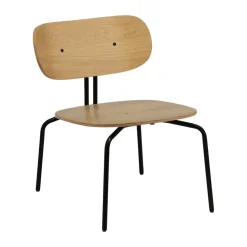 Fauteuil lounge Curious, Oak-black