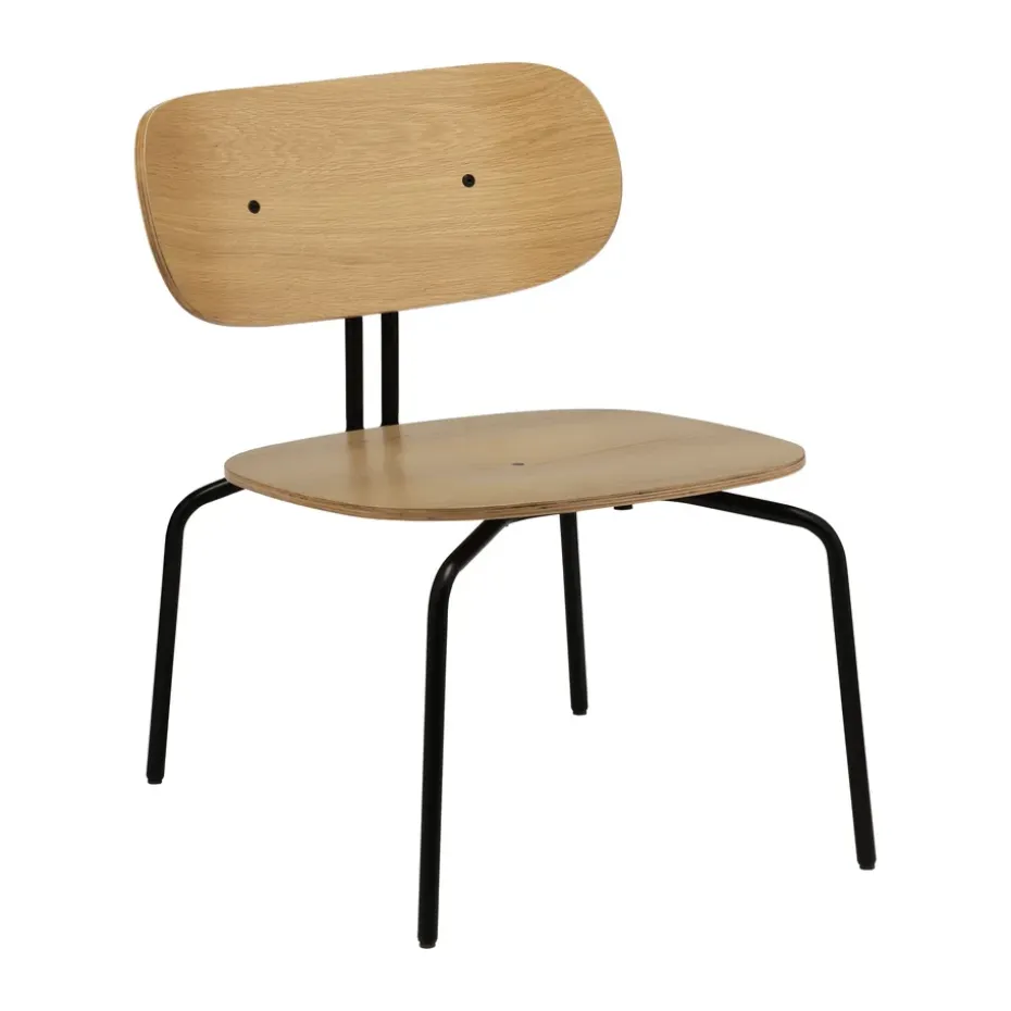 Fauteuil lounge Curious, Oak-black