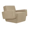 Fauteuil lounge Hunk avec accoudoirs, Beige