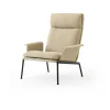 Fauteuil lounge Muno LN17 High back, Warm black-Clay 0007