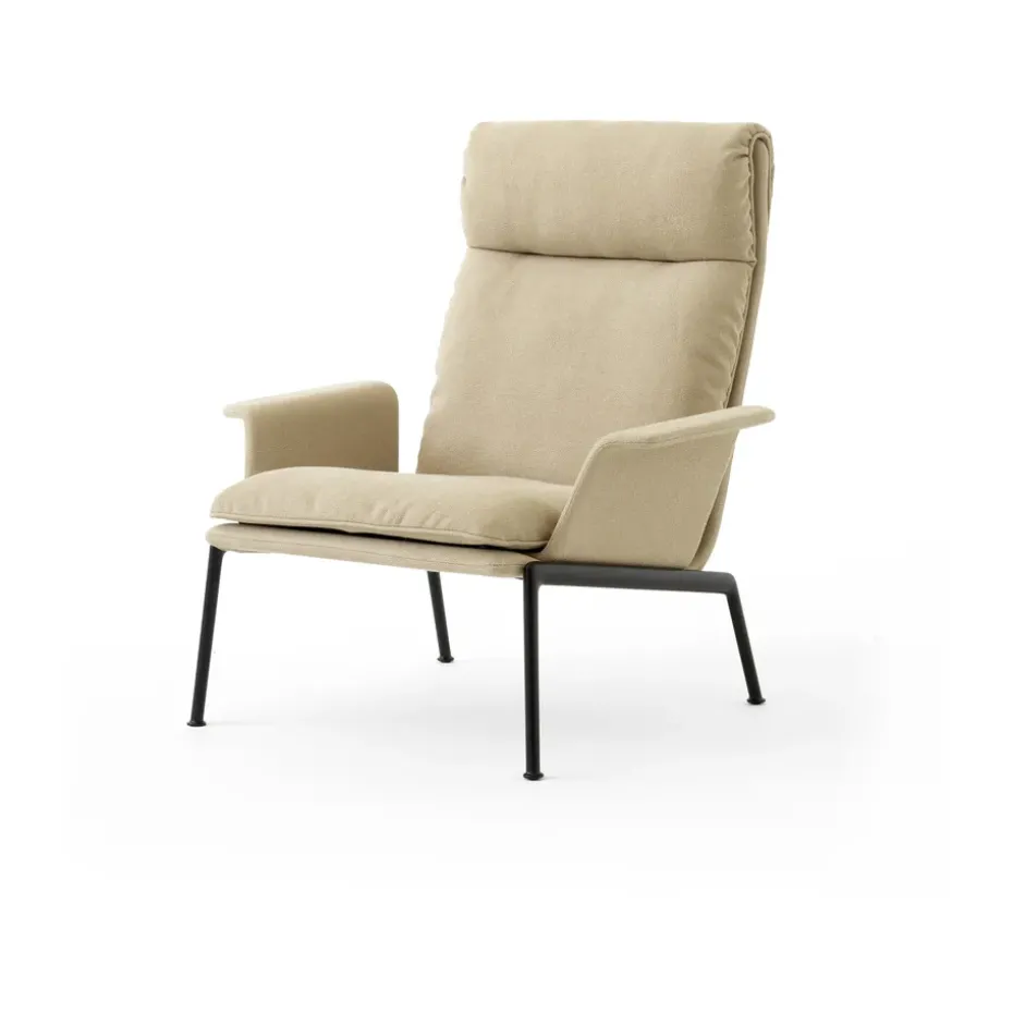 Fauteuil lounge Muno LN17 High back, Warm black-Clay 0007