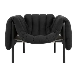Fauteuil lounge Puffy, Anthracite-black grey