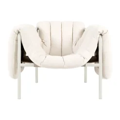 Fauteuil lounge Puffy, Natural-cream