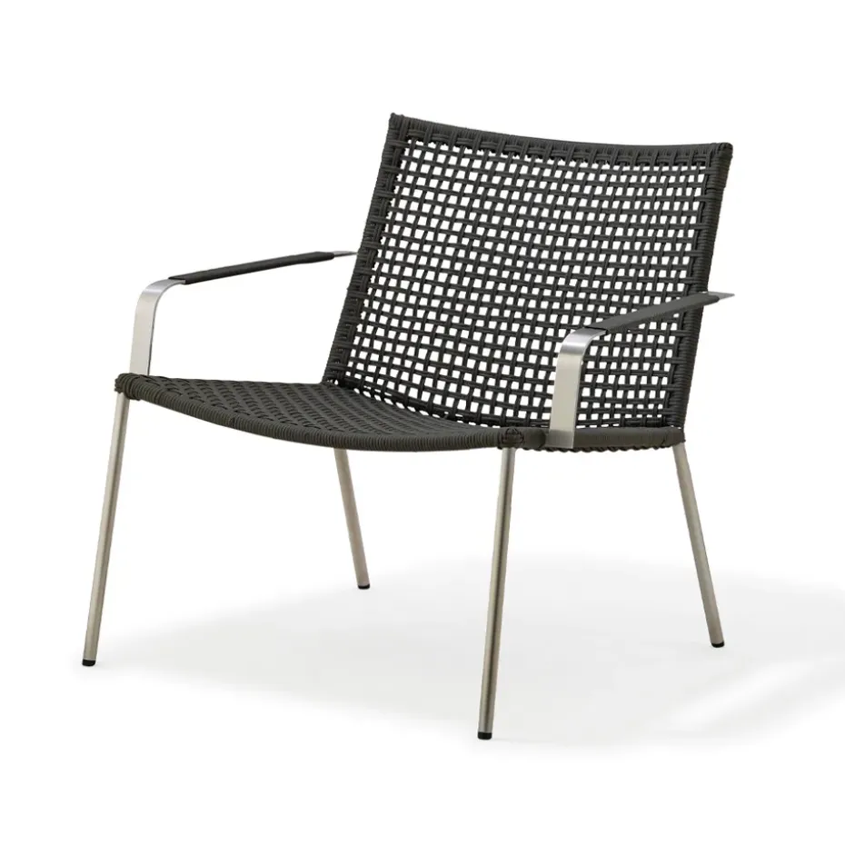 Fauteuil lounge Straw, Anthracite