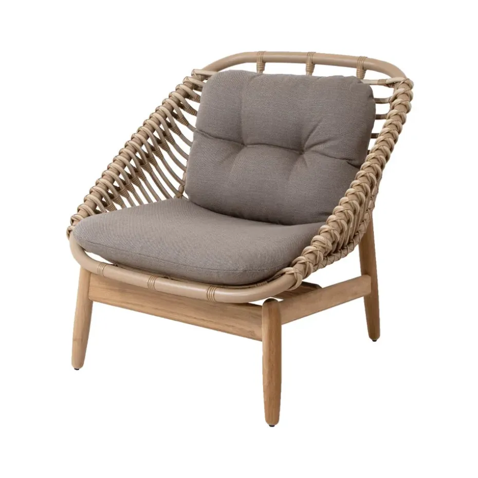 Fauteuil lounge String, Cane-Line Airtouch taupe-teak
