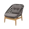 Fauteuil lounge Strington, Cane-Line Airtouch dark grey-teak