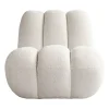 Fauteuil lounge Toe bouclé, Off-white