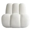 Fauteuil lounge Toe lin, White chalk