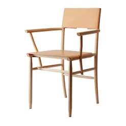 Fauteuil Madonna, Hêtre-naturel-cuir Tärnsjö nature