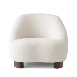Fauteuil Margas LC1, Karakorum 001 blanc-pieds en noyer