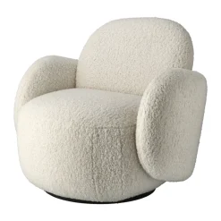 Fauteuil Mo avec fonction rotative, Glore White 1243