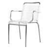 Fauteuil Mya aluminium, White