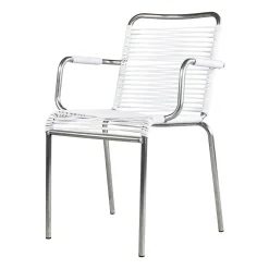 Fauteuil Mya aluminium, White