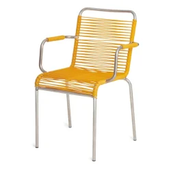 Fauteuil Mya aluminium, Yellow