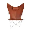 Fauteuil papillon KS Chair, cognac