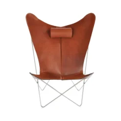 Fauteuil papillon KS Chair, cognac