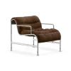 Fauteuil Sunny avec accoudoirs, Vidar brun - base en chrome