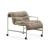 Fauteuil Sunny avec accoudoirs, Banrum Hemp - base beige texturée avec roues