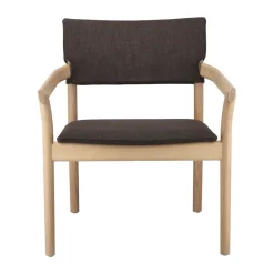 Fauteuil Vyn avec dossier rembourré, Monocoat natural-Lido 46 mole