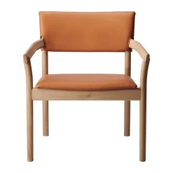 Fauteuil Vyn avec dossier rembourré, Monocoat natural-Elmosoft 43283