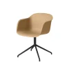 Fiber armchair chaise de bureau avec base pivotante, Ochre-anthracite black