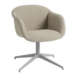 Fiber Soft Armchair base pivotante, Ecriture 240/Grey