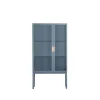 Frame Semi Vitrine, nordic blue, poignée en cuir naturel