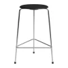 High Dot counter stool 3 pieds, Frêne noir-chrome
