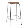 High Dot counter stool 4 pieds, Noyer-chrome