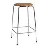 High Dot counter stool 4 pieds, Wild cuir walnut-chrome