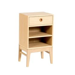 Höllviken table de chevet, Chêne blanchi pigmenté, 1 tiroir