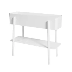 Jardinière Prunella, blanc/aluminium