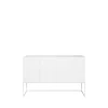 Kilt Light 137 table d'appoint, white, 3 portes